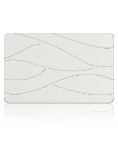 VEELOIM STONE BATH MAT DIATOMACEOUS SHOWER MAT NON-SLIP DIATOMITE - LINE1 WHITE