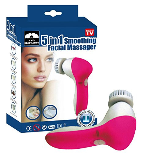 TWO ELEPHANTS 5-IN-1 SMOOTHING FACIAL MASSAGER LS-SFM-11593 - PINK