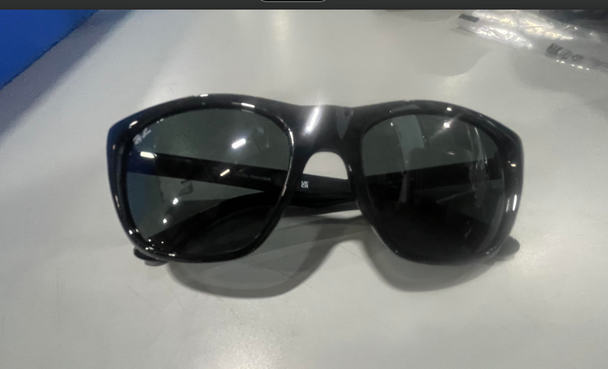 RAY BAN RB4154 57MM RECTANGLE SUNGLASSES BLACK FRAME BLACK LENSES - BLACK