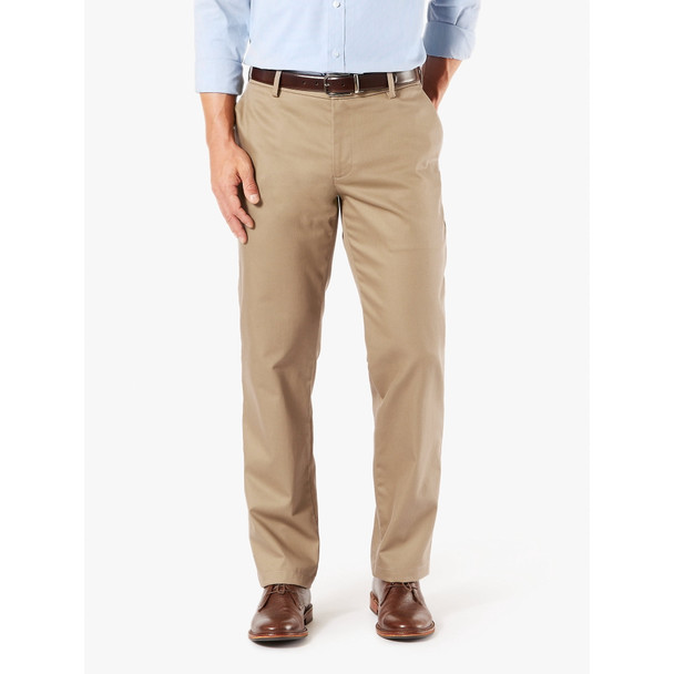 DOCKERS MEN'S SIGNATURE STRAIGHT NO CREASE - SIZE 36WX32L - NEW BRITISH KHAKI New