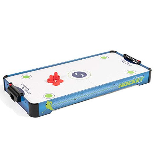 SPORT SQUAD 40 INCH TABLE TOP AIR HOCKEY TABLE FOR KIDS AND ADULTS - BLUE/BLACK SPORT SQUAD 40 INCH TABLE TOP AIR HOCKEY TABLE FOR KIDS AND ADULTS - BLUE/BLACK