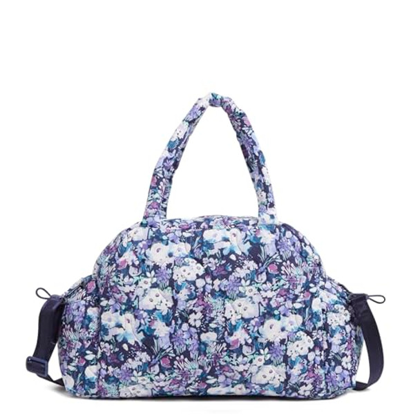 VERA BRADLEY WOMEN'S FEATHERWEIGHT TRAVEL BAG, ONE SIZE - ARTIST'S GARDEN PURPLE