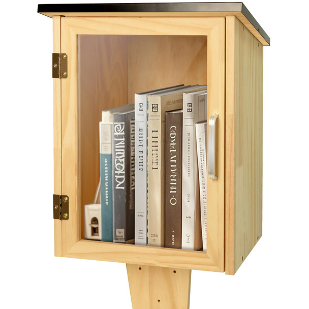 HAFTKD OUTDOOR LIBRARY BOOK BOX LITTLE LIBRARY SHARING BOOKS - SIZE 1 - WOOD