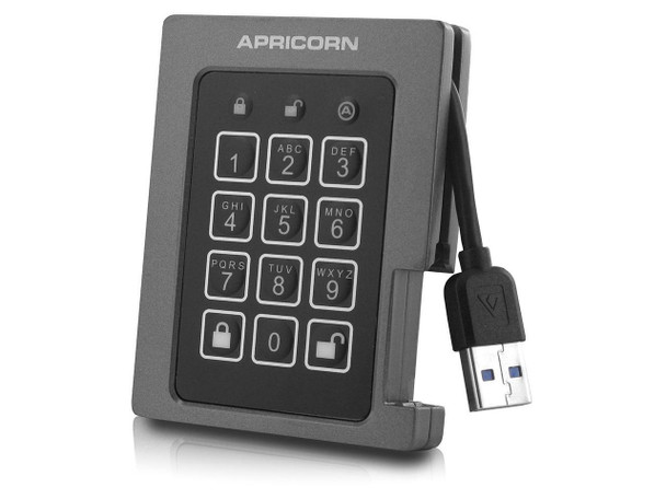 Apricorn Aegis Padlock ASSD-3PL256-1TBF 1 TB Solid State Drive - 2.5" Internal -