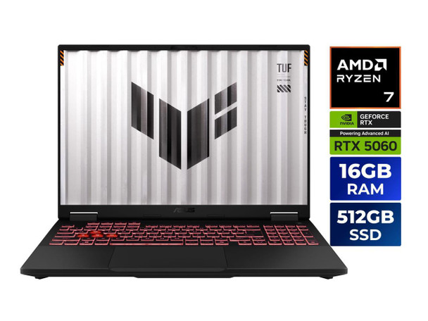 ASUS TUF Gaming A16 - 16" GeForce RTX 5060 Laptop GPU - AMD Ryzen 7 260  - 16GB