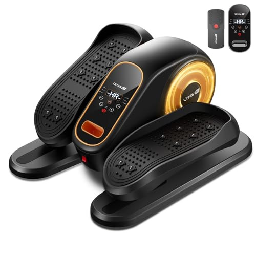 UMAY UNDER DESK ELLIPTICAL MACHINE ELLIPSE LEG EXERCISER U5-1 - BLACK/ORANGE