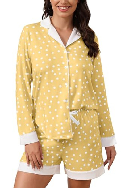 FKEEP BUTTON DOWN PAJAMAS SETS WOMEN TWO-PIECE SATIN SILK PJS - SIZE: WOMEN XL New