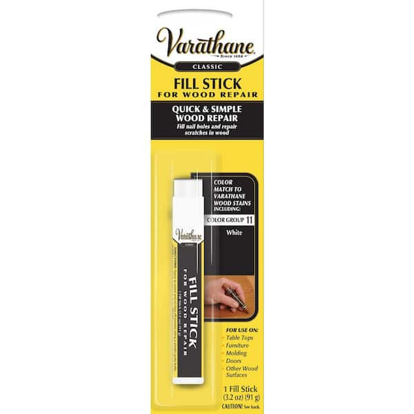 VARATHANE 3.2 OZ. WHITE WOOD FILL STICK IS DESIGNED TO MAKE QUICK REPAIRS New