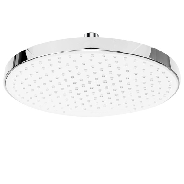 SparkPod 10 Inch Round Rain Shower Head - Chrome and White