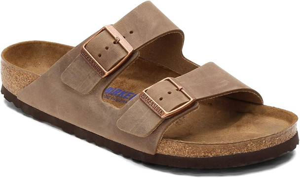 BIRKENSTOCK UNISEX ARIZONA SOFT SANDALS - SIZE: MEN 8 WOMEN 10 - TOBACCO BROWN New