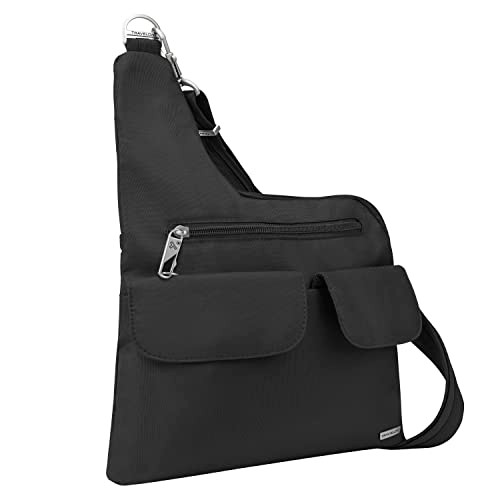 TRAVELON ANTI-THEFT CROSS-BODY BAG, TWO POCKET 42373-500 - BLACK New