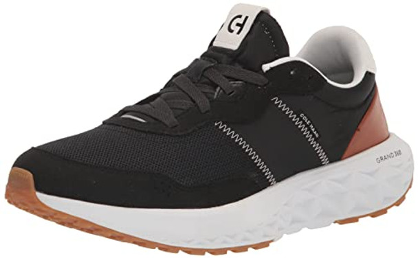 Cole Haan Men's Zerogrand All Day Runner Sneaker Black/Natural Tan/Optic White 9