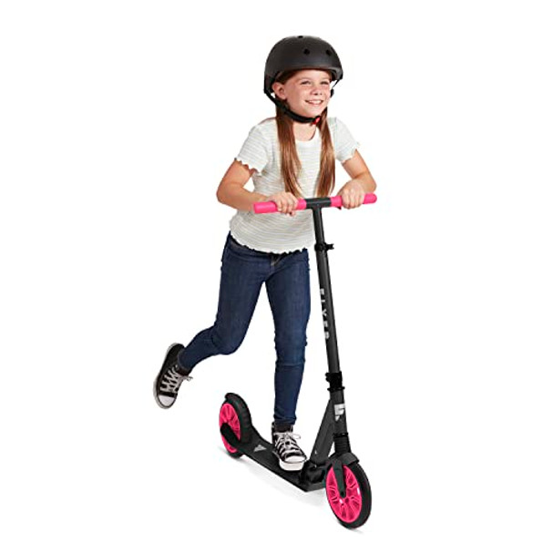 RADIO FLYER FLYER KICKSTART MAX, KICK SCOOTER, ADJUSTABLE, 220 LBS - BLACK/PINK