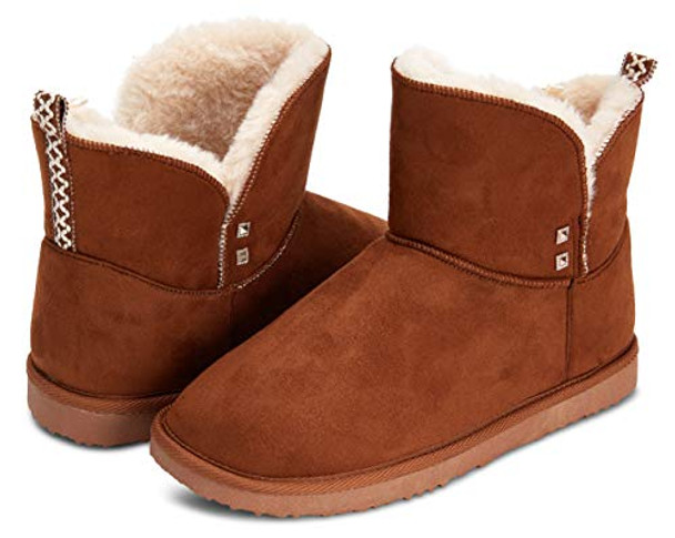 Floopi Warm Winter Boots for Women- Classic Ankle Cut, Eco-Friendly Suede New