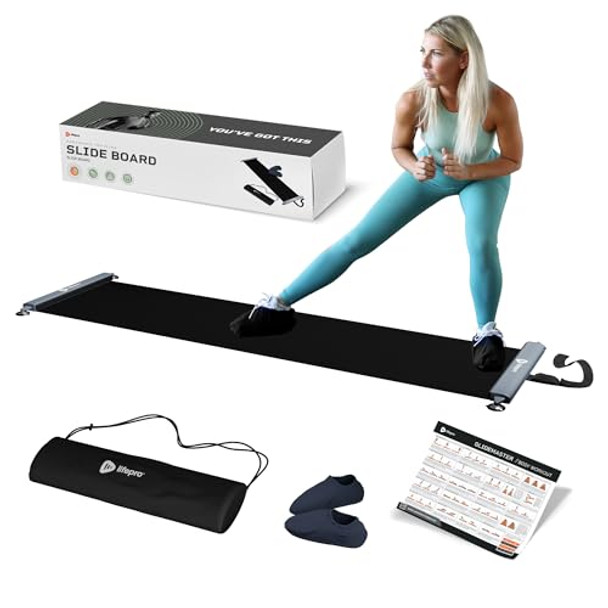 Lifepro Exercise Slide Board - Sliding Mat for Endurance and Strength Building