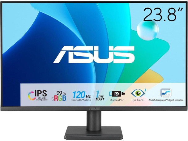 ASUS 24” 1080P Eye Care Monitor (VA249QG) - IPS, Full HD, 99% sRGB, Frameless,