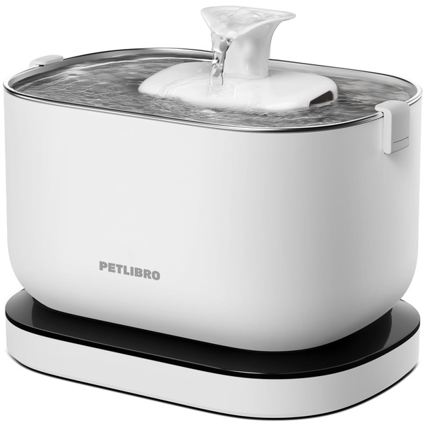 PETLIBRO CAT WATER FOUNTAIN CORDLESS PET WATER FOUNTAIN BATTERY OPERATED WHITE
