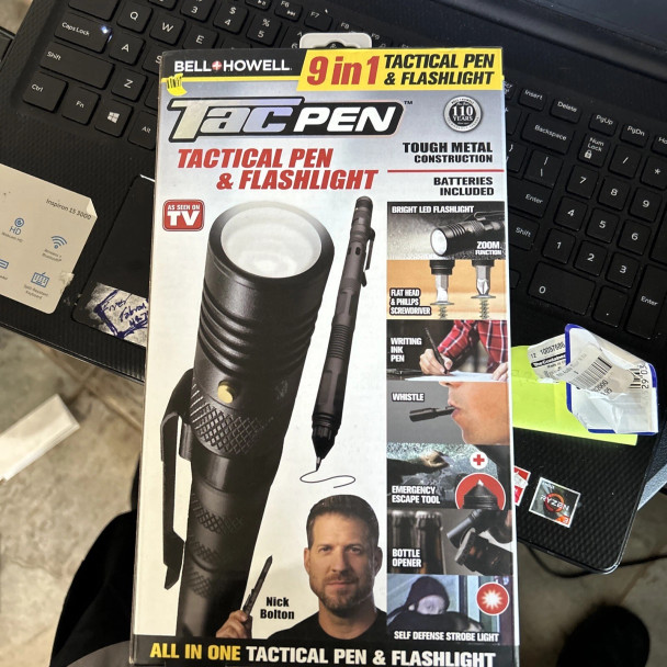 BELL + HOWELL NINE IN ONE TACKTICAL PEN & FLASHLIGHT - BLACK New
