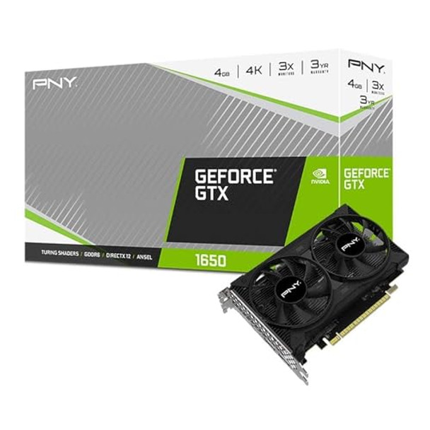 PNY Dual Fan GeForce GTX 1650 4GB GDDR6 VCG16504D6DFPPB1 - Black