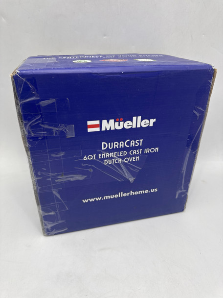 MÜELLERHOME MUELLER 6QT DUTCH OVEN, HEAVY DUTY CASSEROLE WITH LID - AQUA BLUE