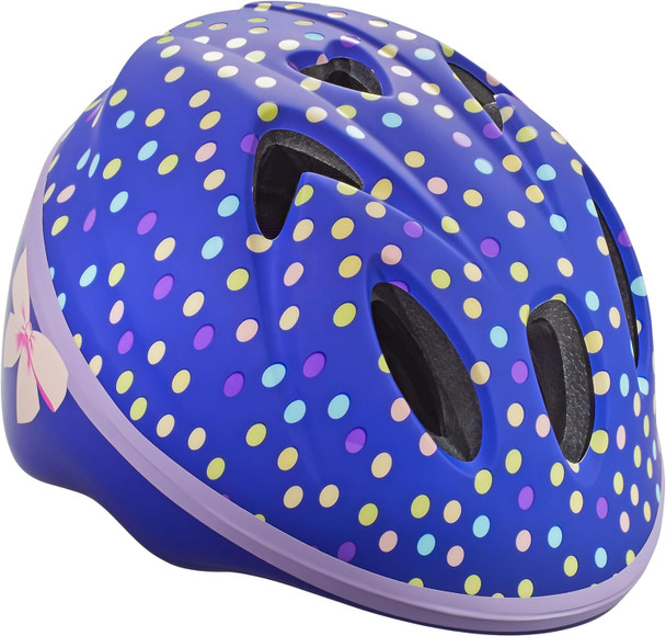 SCHWINN CLASSIC TODDLER AND BABY BIKE HELMET INFANT SIZE - PURPLE POLKADOTS