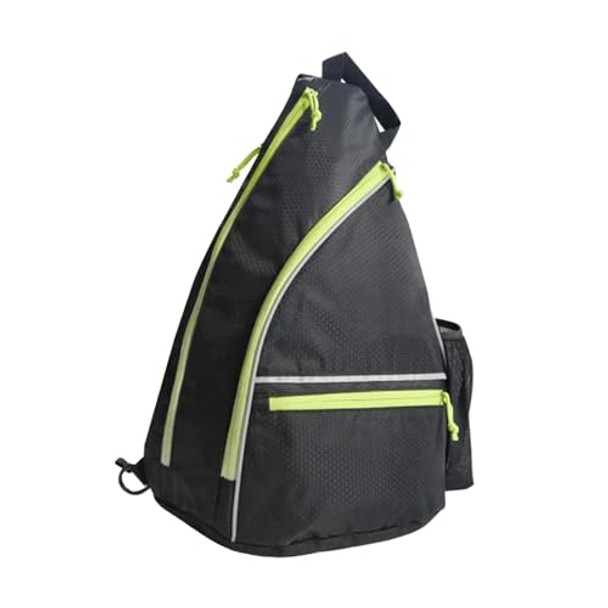 KOWAKU PICKLEBALL BAG WOMEN MEN TENNIS SHOULDER BAG SIZE - BLACK/GREEN KOWAKU PICKLEBALL BAG WOMEN MEN TENNIS SHOULDER BAG SIZE - BLACK/GREEN