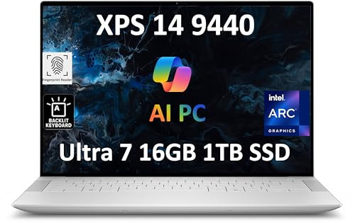 XPS 9440 14.5" FHD+ U7-155H 16GB 1TB SSD FPR Win 11 Pro PLATINUM New