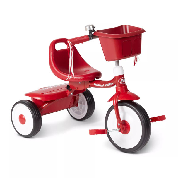 RADIO FLYER FOLD 2 GO TRIKE BUCKET STEEL FRAME PLASTIC PEDALS AGES 1.5-3 - RED New