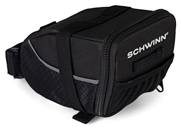 SCHWINN BIKE BAG PANNIER STORAGE EASY TO ATTACH HOLD CELL PHONES BLACK New