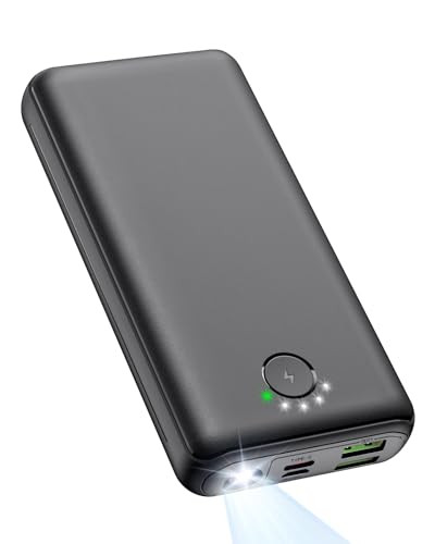 JIGA PORTABLE CHARGER POWER BANK 30000MAH USB C 22.5W FAST 3 OUTPUTS - BLACK