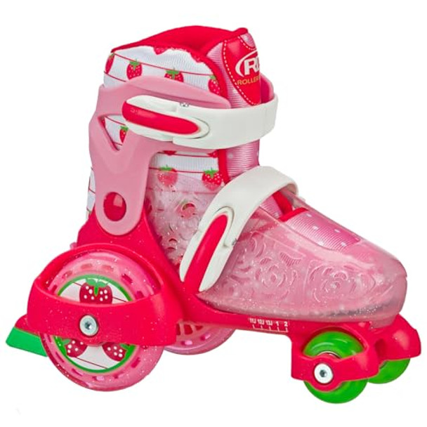 ROLLER DERBY FUN ROLL BEGINNER ROLLER SKATES - SIZE WOMEN SMALL 7-11 STRAWBERRY