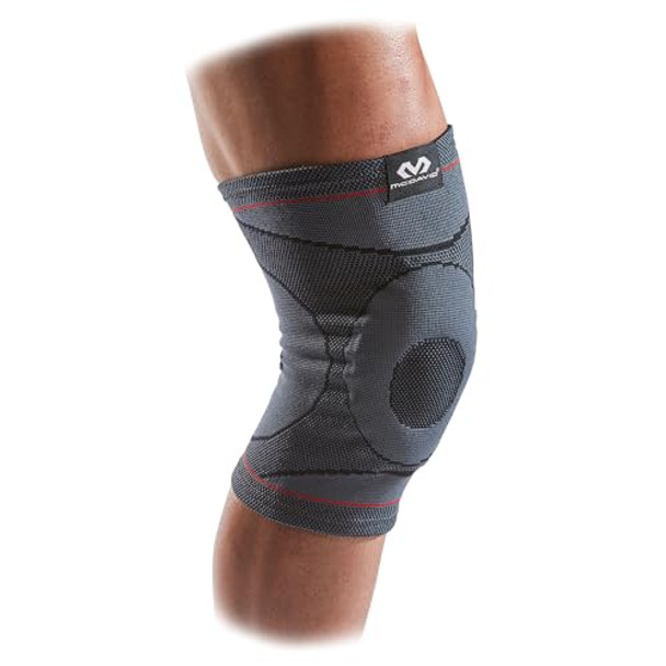 MCDAVID KNEE KNIT SLEEVE W/GEL BUTTRESS MEN/WOMEN L/XL - GRAY