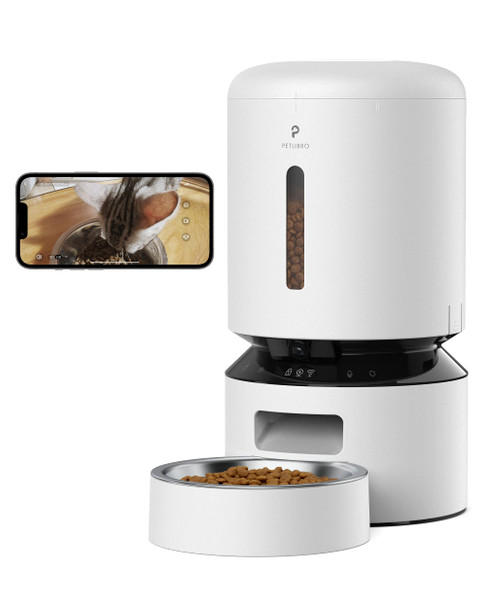 PETLIBRO AUTOMATIC CAT FEEDER WITH CAMERA 1080P HD Video 5G PET Feeder - White