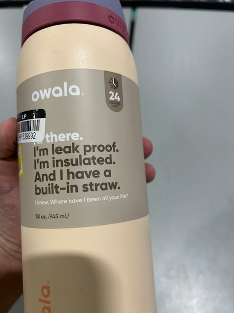 OWALA 32OZ WITH ORANGE LID TOP - SANDY SHORES/ORANGE