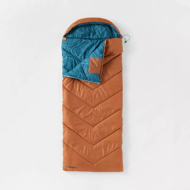 EMBARK ADULT SLEEPING BAG 30 DEGREE - ORANGE/BLUE