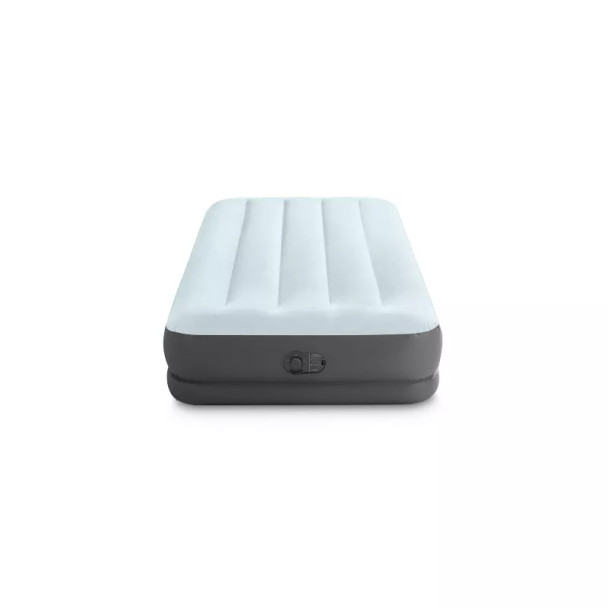 INDEX MID RISE 12" AIR MATTRESS WITH INTERNAL USB PUMP - TWIN - LIGHTBLUE/GRAY