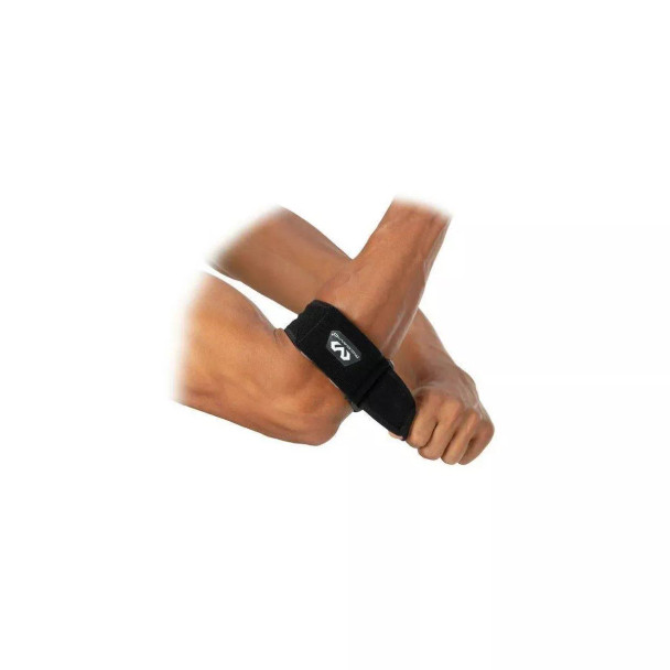 MCDAVID SPORT TENNIS AND GOLF ELBOW STRAP: MUSCLE PAIN RELIEF, NYLON - BLACK