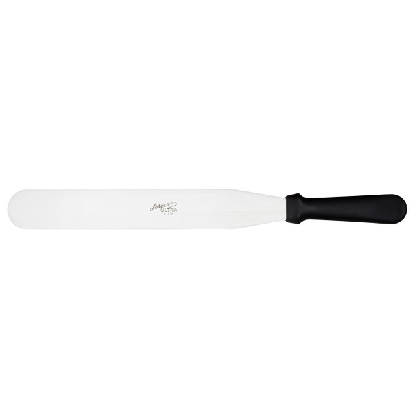 ATECO ULTRA STRAIGHT SPATULA WITH 12" STAINLESS BLADE, DISHWASHER SAFE - BLACK