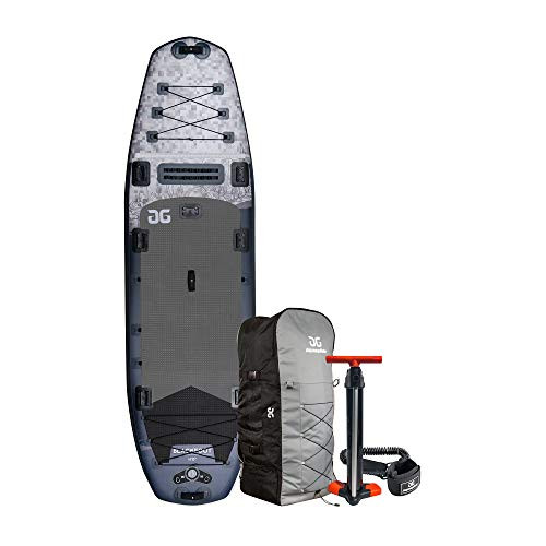 AQUAGLIDE Inflatable Stand Up Paddle Board with Premium Accessories - Black/Gray