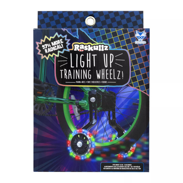 RASKULLZ BALANCE BUDDY LIGHT UP LED BIKE TRAINING WHEELS