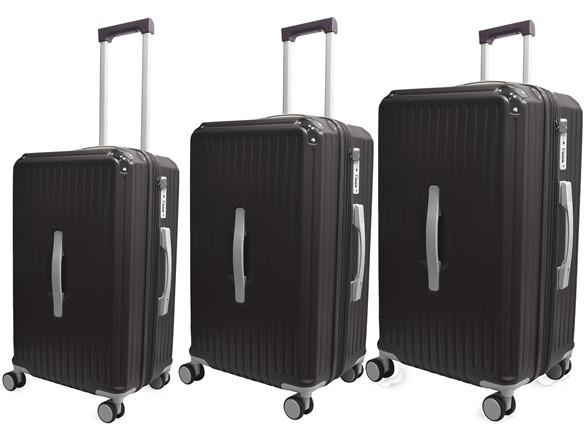 ADRIENNE VITTADINI 21" HARD SIDE CARRY ON TRUNK CASE - TRUFFLE New