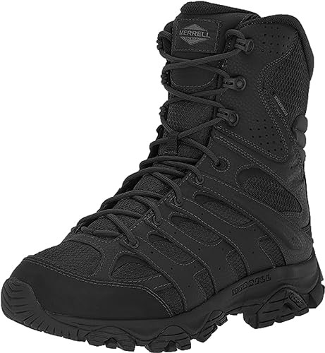 MERRELL MEN MOAB 3 8” ZIP TACTICAL WATERPROOF BOOTS MEN SIZE 11 WIDE BLACK