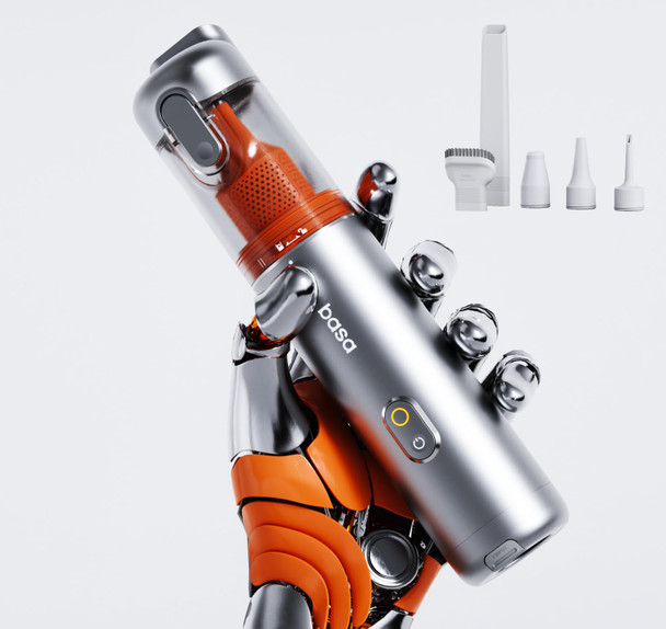 GENERIC POCKET CAR VACUUM, CORDLESS 50 MINS RUNTIME, 17000PA, 2.5H, M3 - SILVER