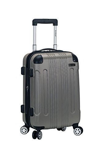 ROCKLAND LONDON HARDSIDE EXPANDABLE LUGGAGE CARRY-ON 20-INCH - SILVER