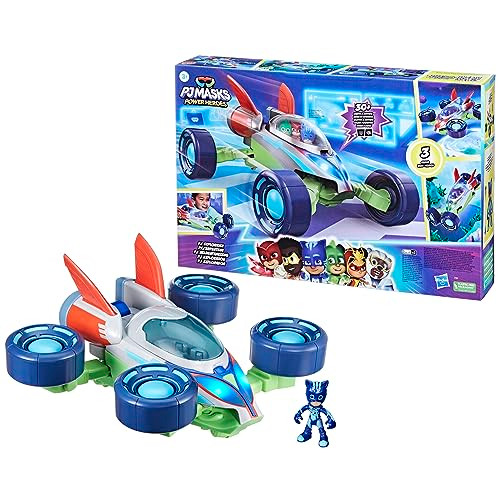 PJ Masks Power Heroes PJ Hero Vehicle Convertible Hero Flash Vehicle New