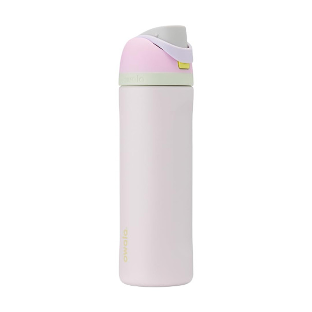 OWALA FLIP INSULATED STAINLESS STEEL WATER BOTTLE WITH STRAW-BPA-FREE 24OZ PINK New