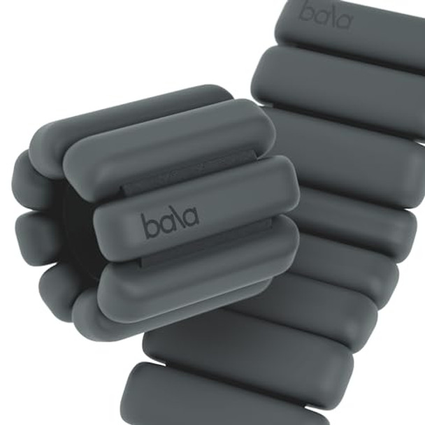 Bala adjustable ankle wrist weights 2pc, silicone sleeve, blue blush, charcoal Bala adjustable ankle wrist weights 2pc, silicone sleeve, blue blush, charcoal