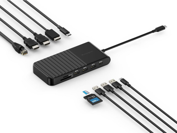 Kensington UH1510P USB C Hub 11-in-1 Triple Display with 2 HDMI 1 DP++, 85W