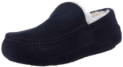 UGG MEN'S ASCOT SLIPPERS - SIZE: MEN 10 - BLACK New