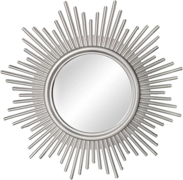 SYCARPET SMALL MIRROR WALL DECOR ACCENT MIRROR WALL ART, 9.8 INCHES - SILVER